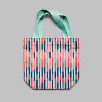 bag printed with stripes pattern